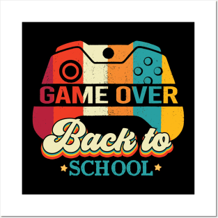 Back to School Funny Game Over Teacher Student Controller Posters and Art